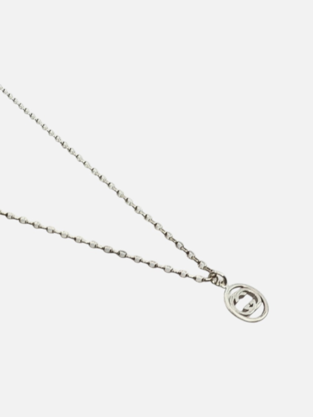 Gucci Sterling Silver 925 Interlocking GG Necklace 22 inches 9.6 dwt - Picture 3 of 10